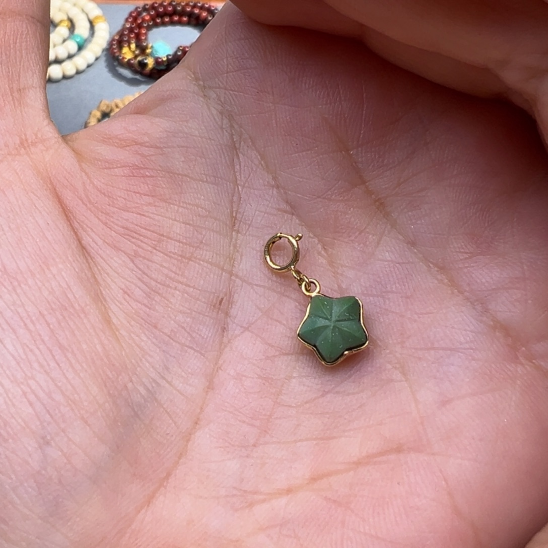 绿松石18K金镶嵌配件配件