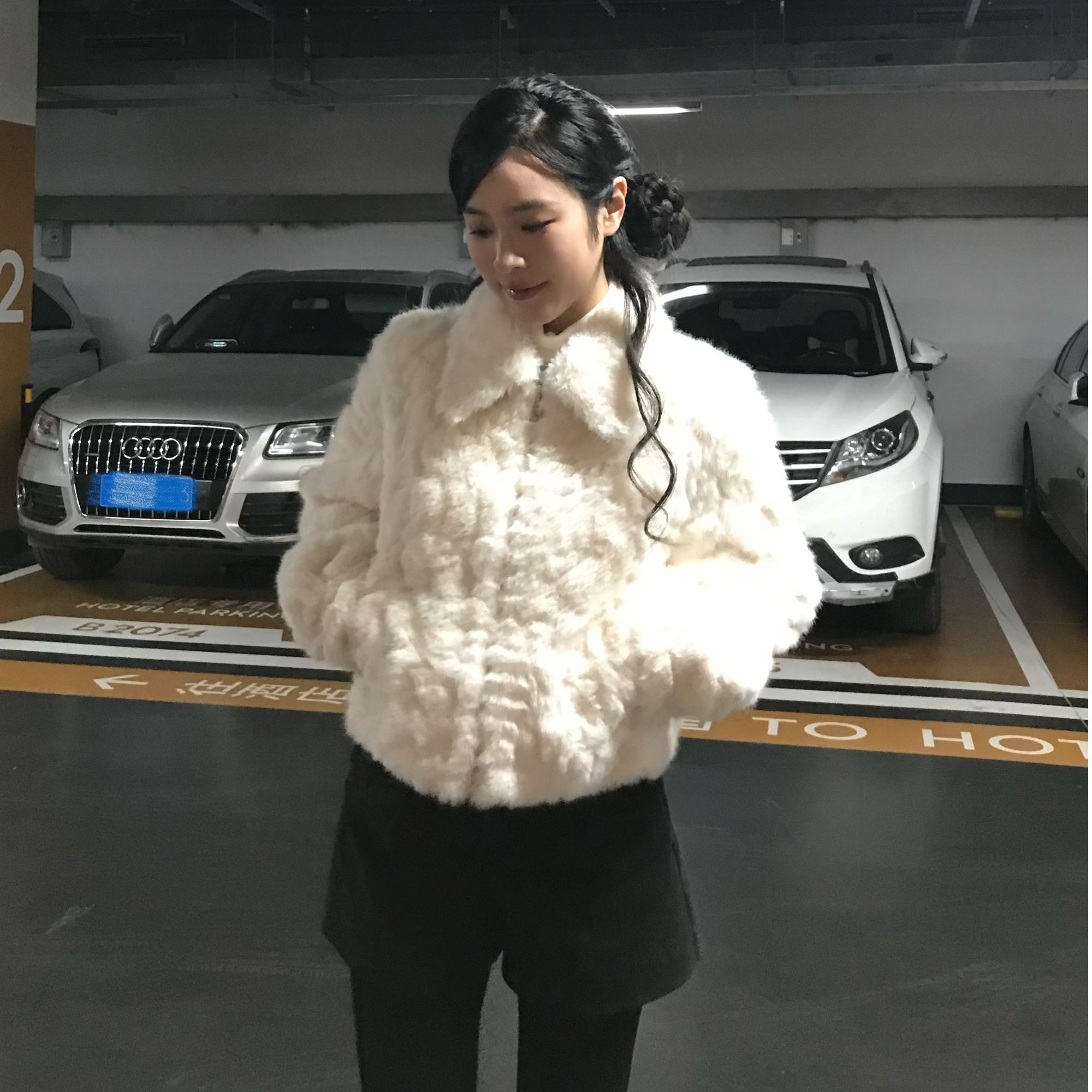 人造皮草 【芬兰来信】小湖羊环保皮草短款毛毛外套