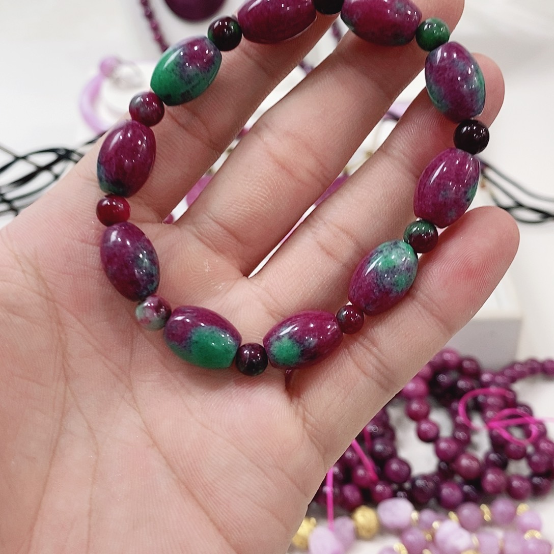 手串银S925镶嵌红宝石