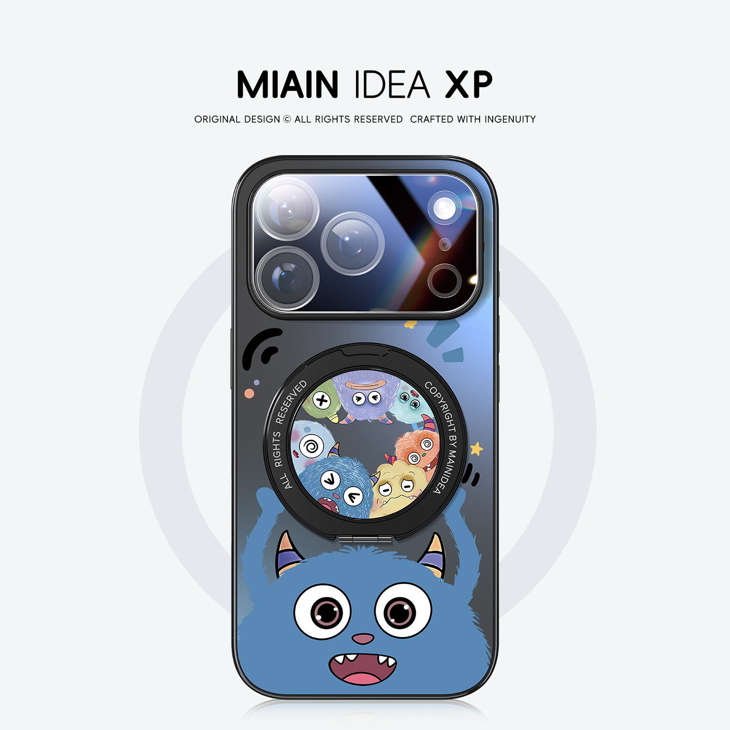 Q7支趣壳适用苹果小米华为17手机壳新款创意个性磁吸防摔保护壳