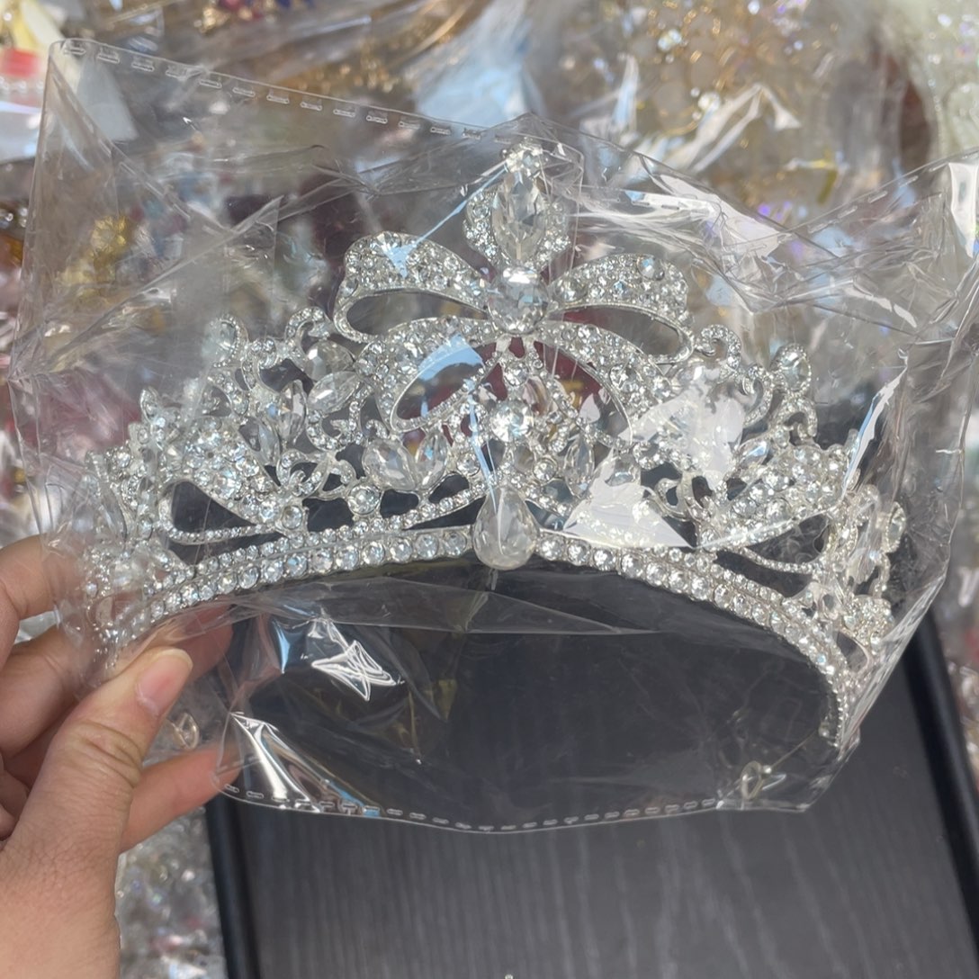 混合材质新娘头饰默认微瑕不退换