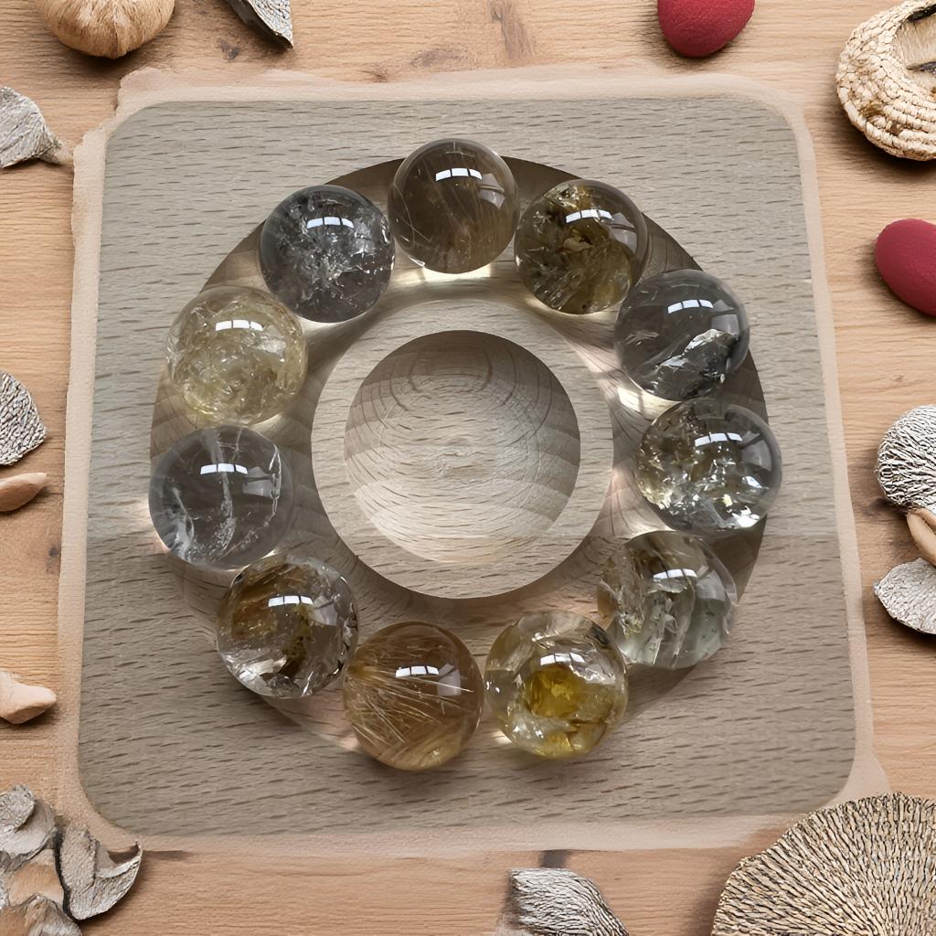 【直播专属福利】琥珀光阴设计款天然水晶手串一物一图