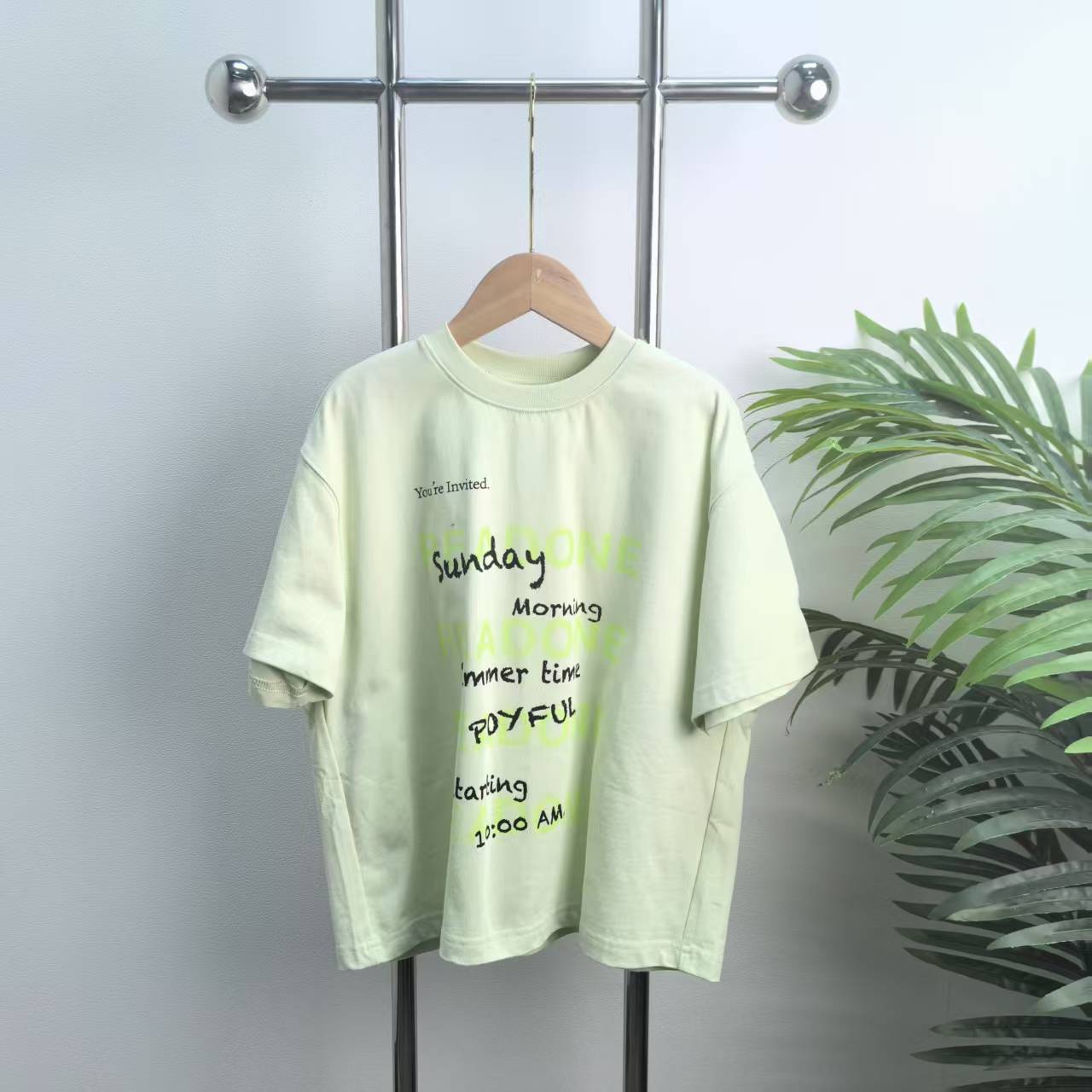 【5165T】薄荷绿短袖T恤B5-10