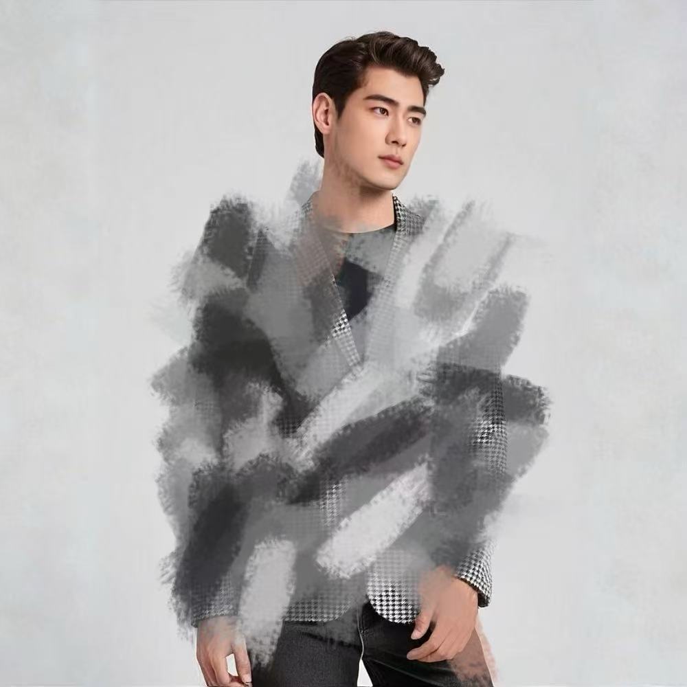 男款时尚休闲高定西服2855