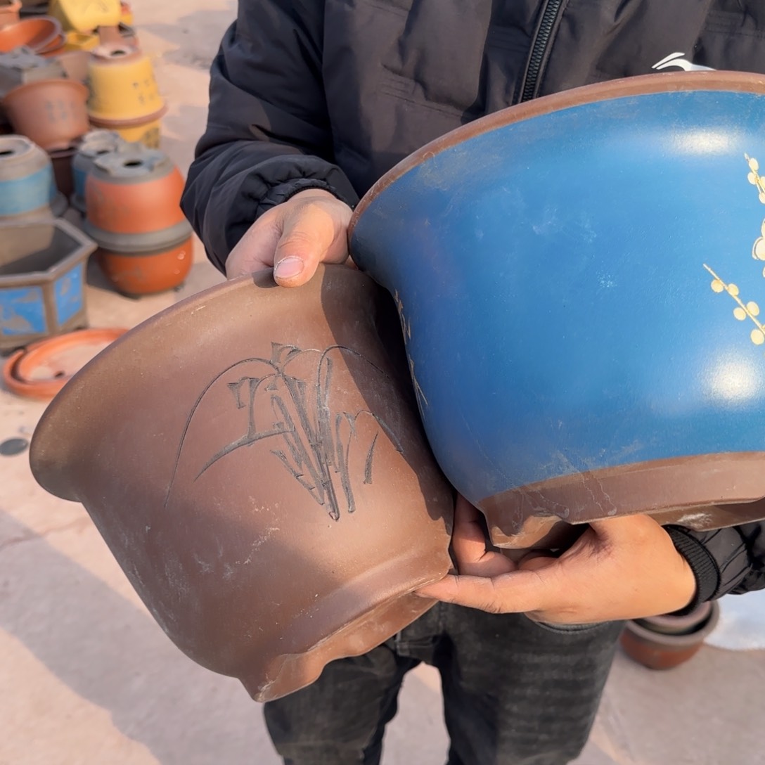 紫砂花盆瑕疵和瑕疵都