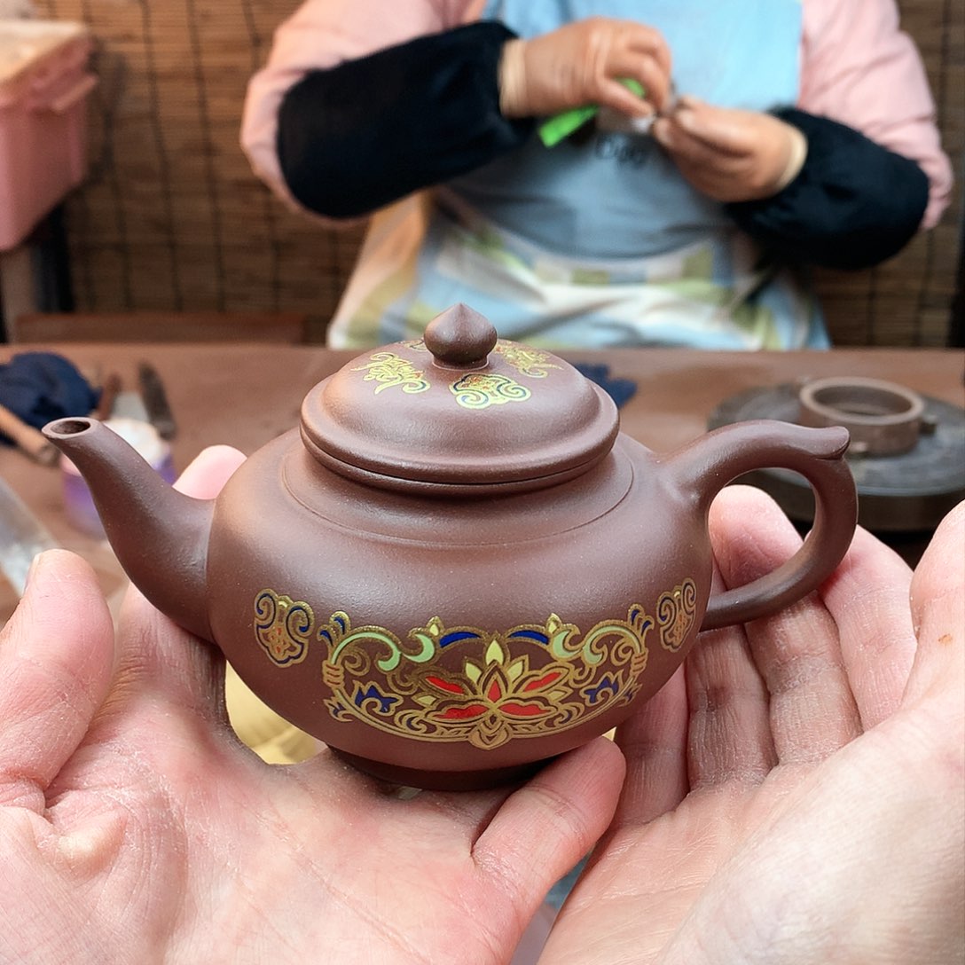 紫砂茶壶笑樱 紫泥 240cc
