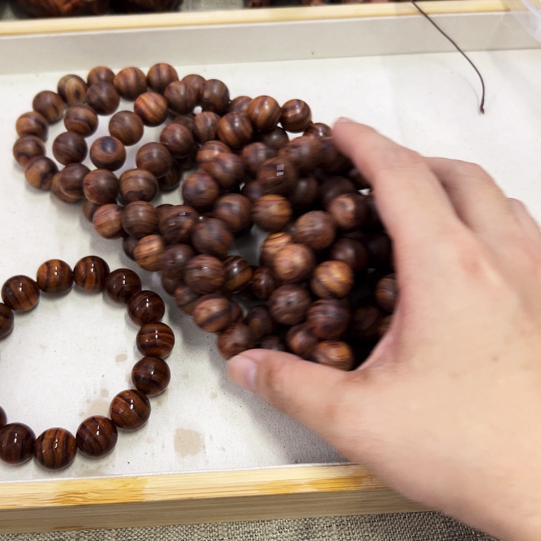 手串/手链黄花梨/降香黄檀15mm圆珠粗抛无胶无腊