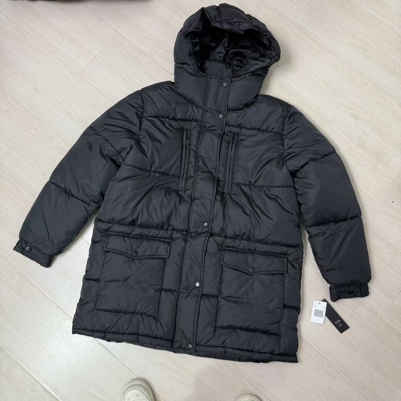24457男款连帽加厚棉服