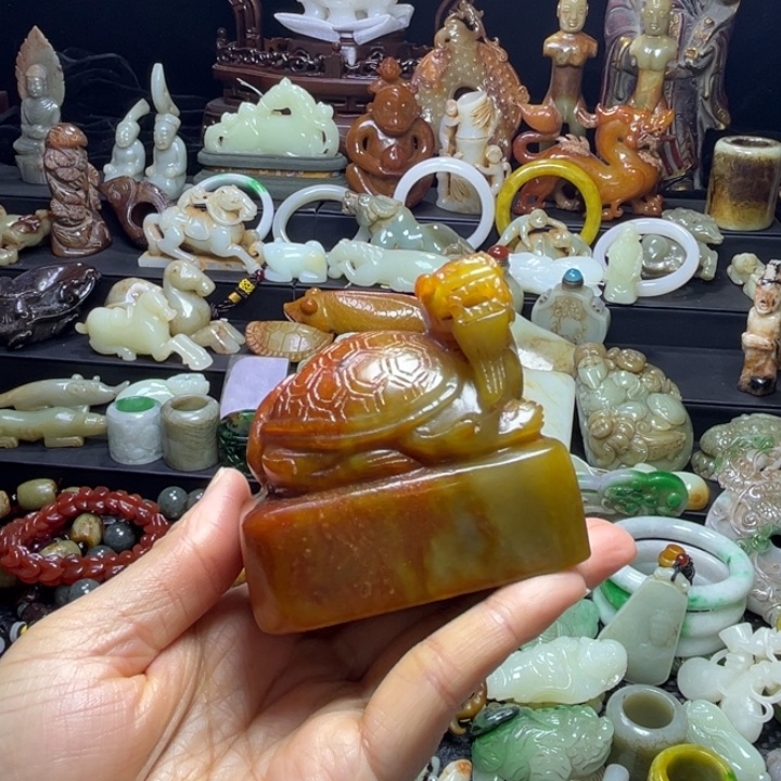 天***情白玉菩提把件高6.8