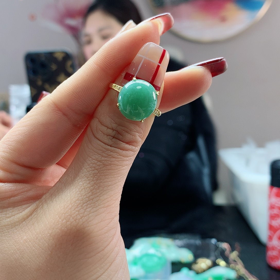 【闪购商品】翡翠戒指银S925镶嵌，