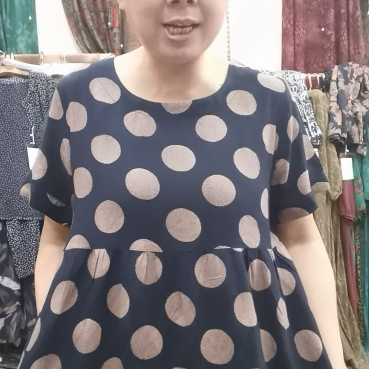 常规棉绸面料连衣裙园点3X