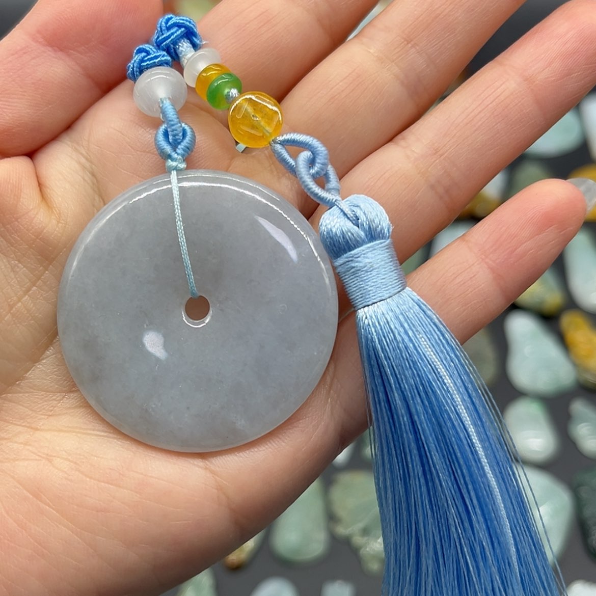 【闪购商品】翡翠颈饰未镶嵌平安扣