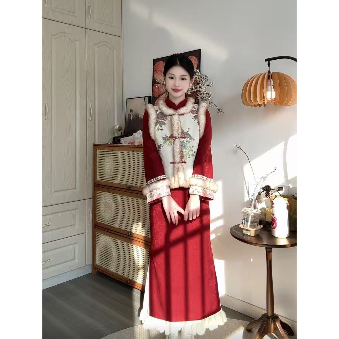 【遇年】冬季新中式过年战袍加绒加厚年轻秋冬女套装