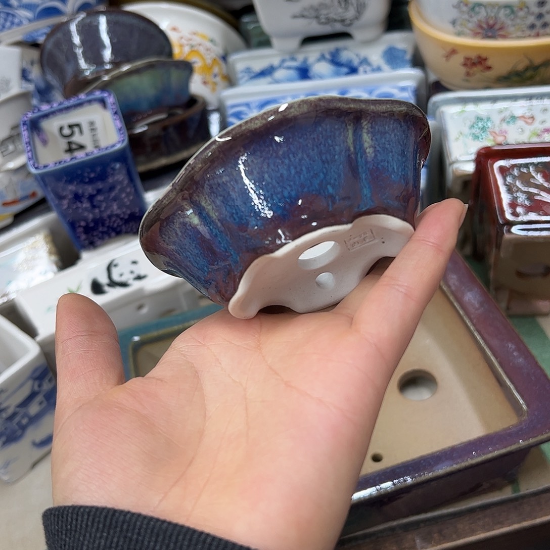 花盆紫砂925号瑕疵10/8/3.5cm窑变