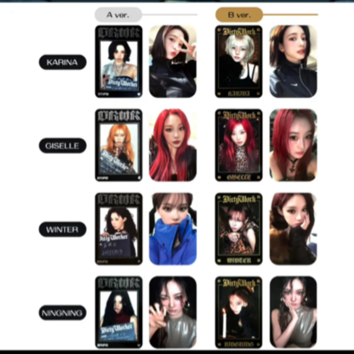 【正版】aespa新回归《dirtywork》快闪随机卡专辑合集