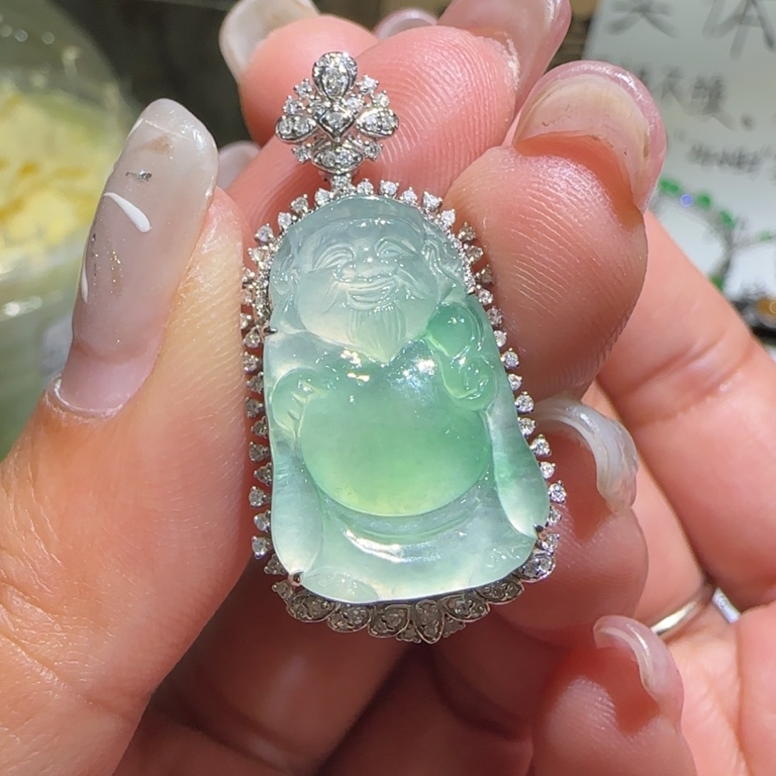 【闪购商品】翡翠颈饰18K金镶嵌缅甸