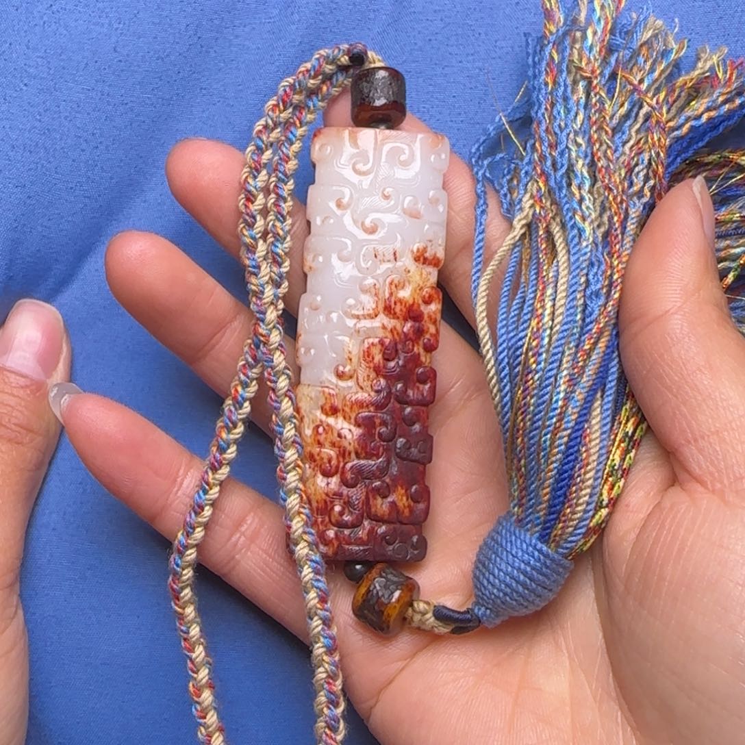 和田玉颈饰未镶嵌大**檀