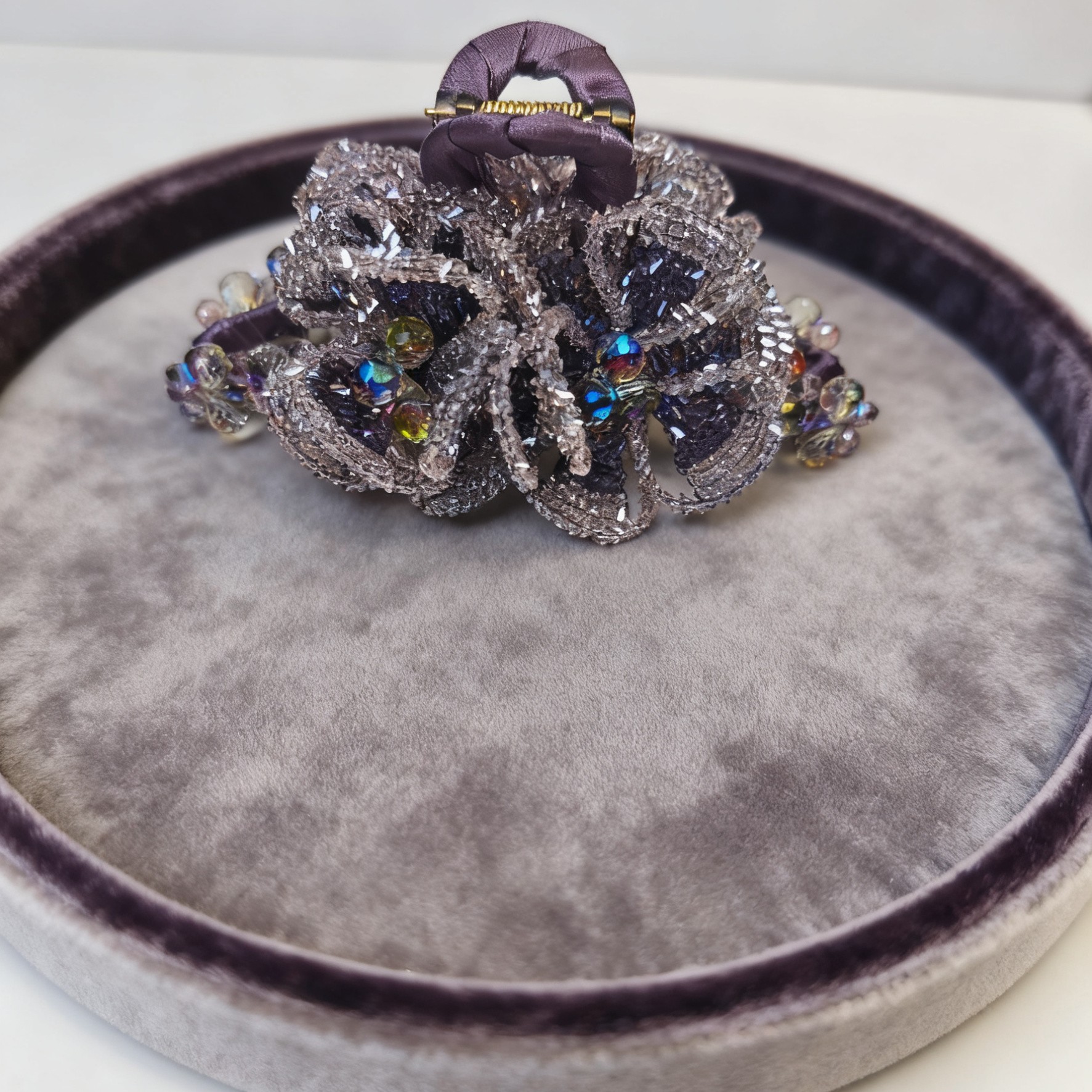 A8369编号紫莹轻奢发饰蝴蝶结发饰大抓