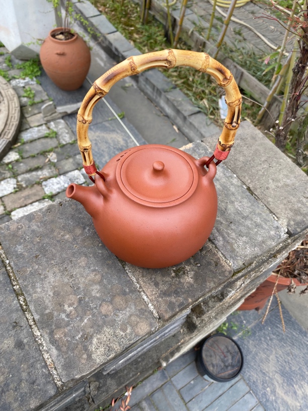 单一矿纯料龙血砂40目半手工制作提梁煮水壶1000cc左右