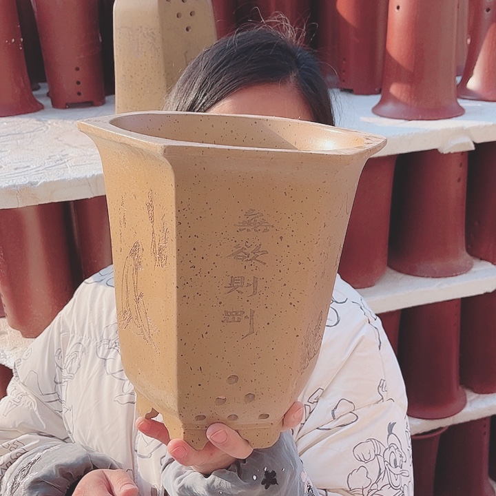 紫砂花盆宜兴紫砂精品花盆 