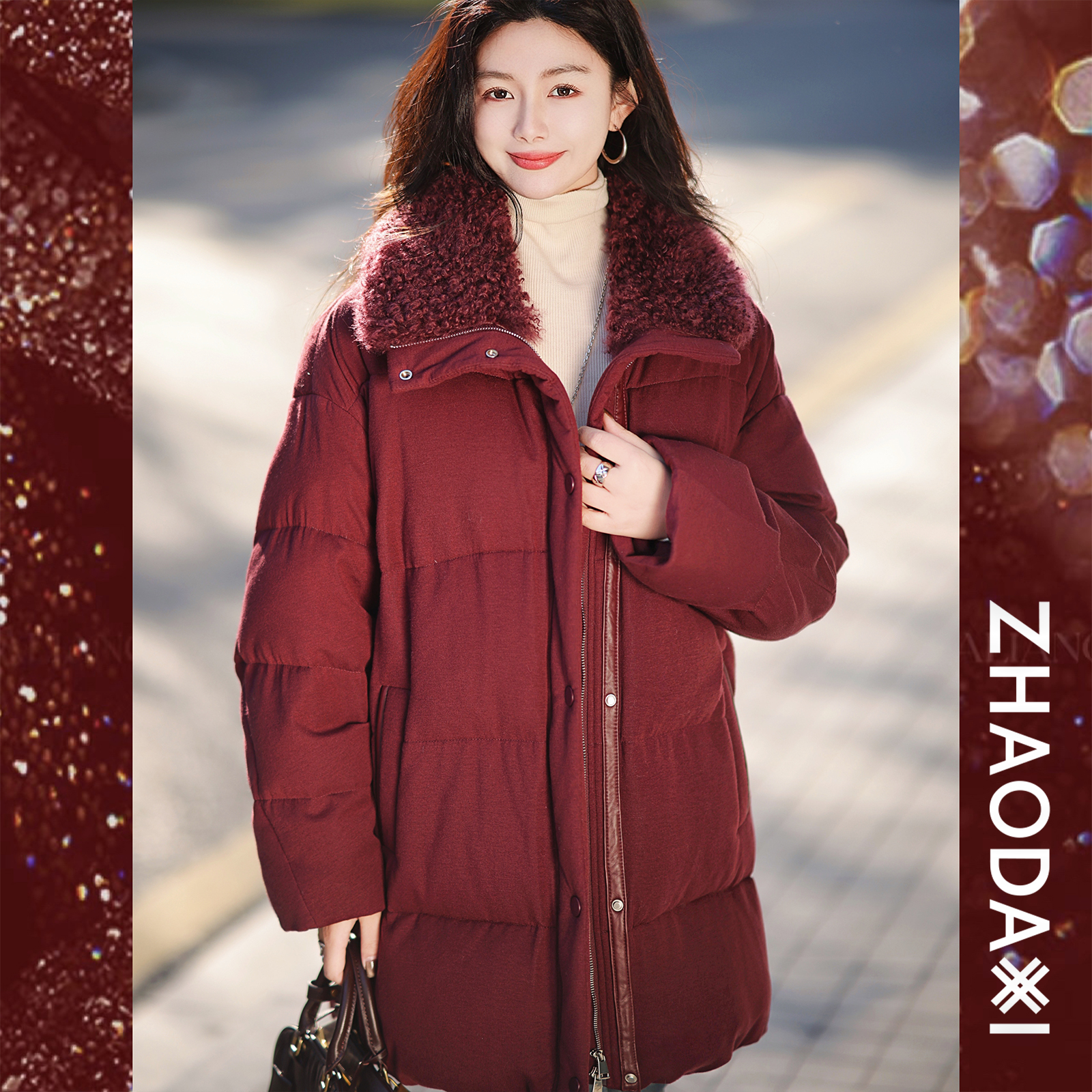 【赵大喜】浆果皮草鹅绒服 | 天丝羊毛/90白鹅绒/绵羊皮