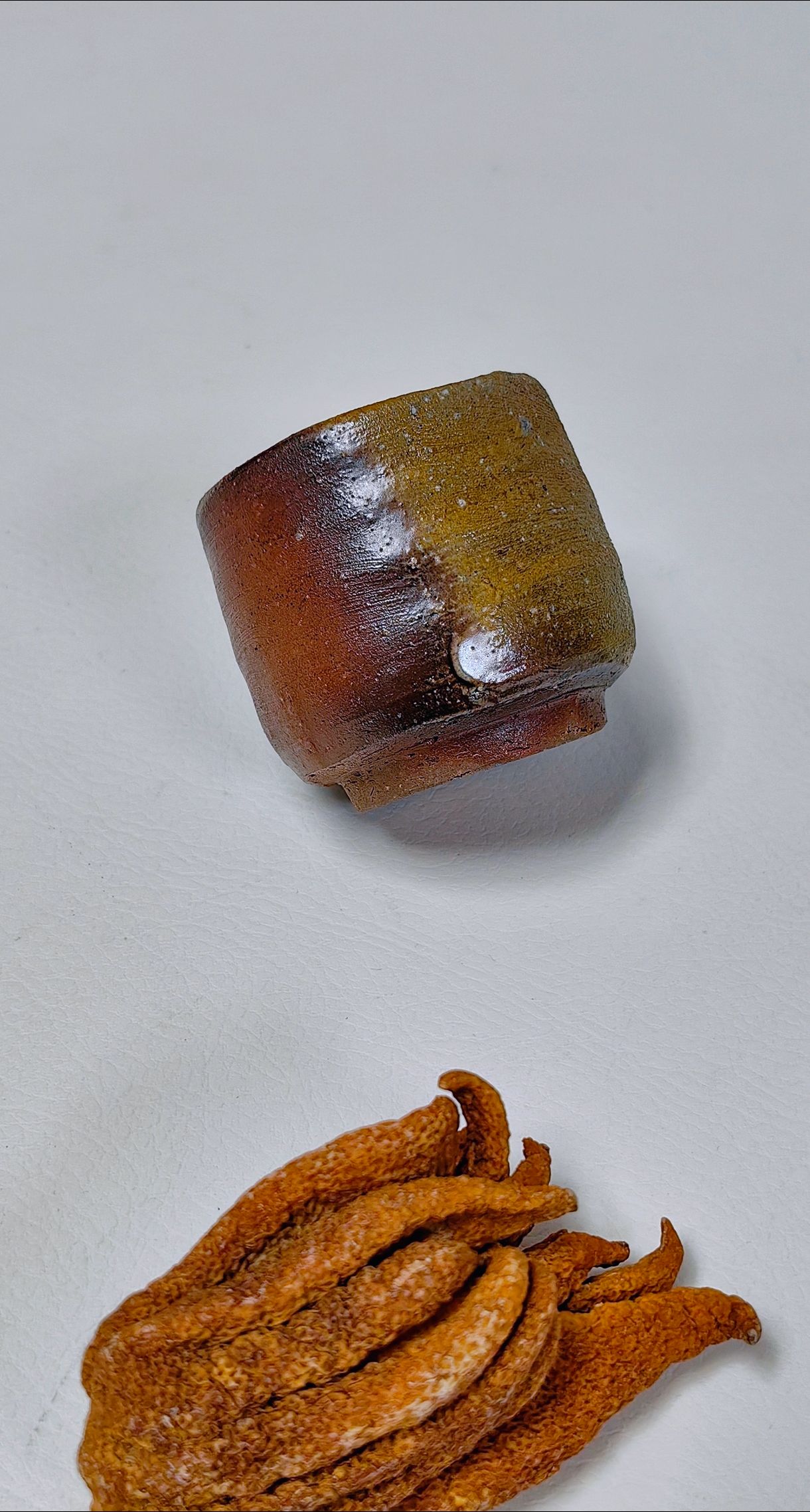 柴烧茶具备前烧松田华山冈山县重要无形持有者，已故作者，重落灰