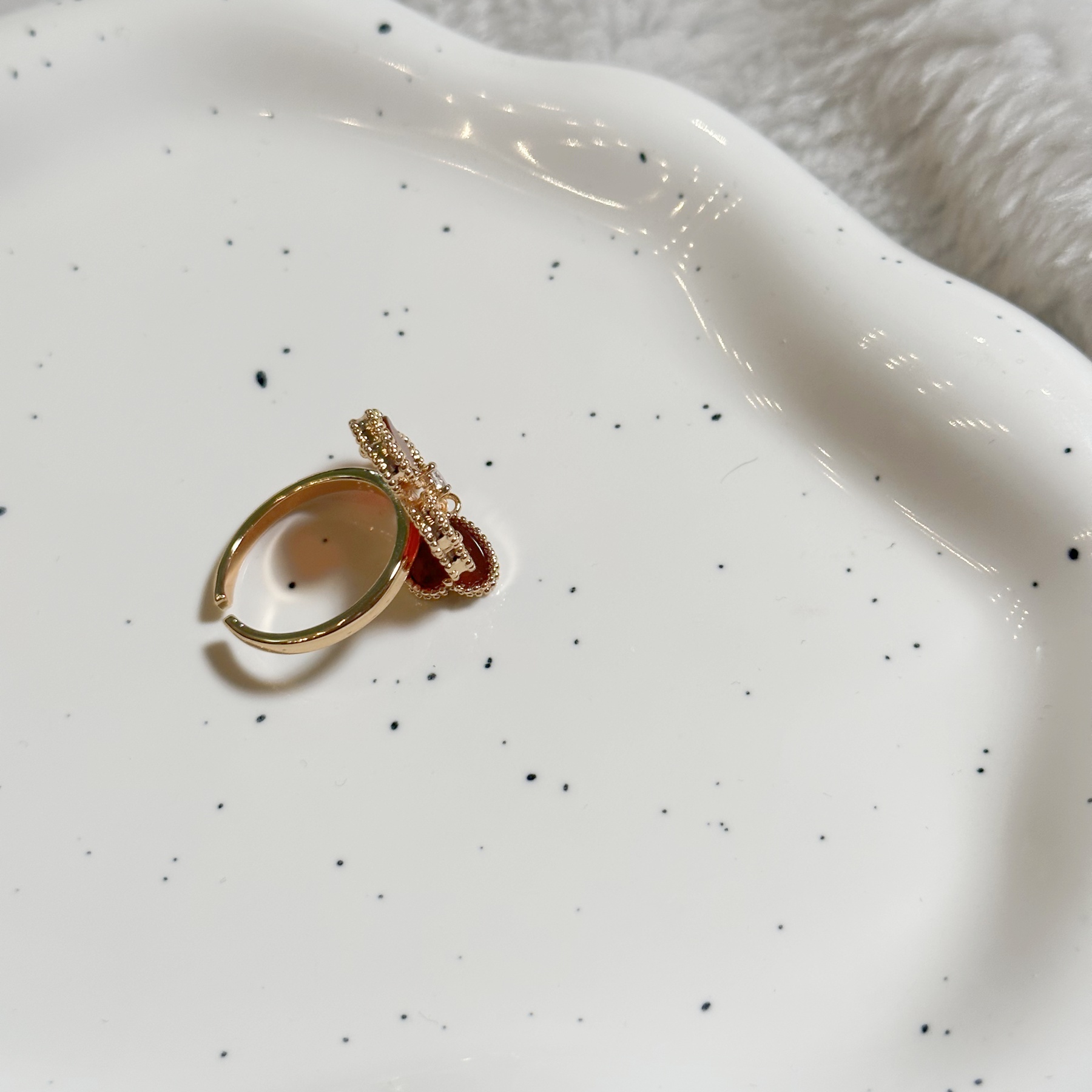 铜合金仿珍珠戒指 戒指4242复古简约法式