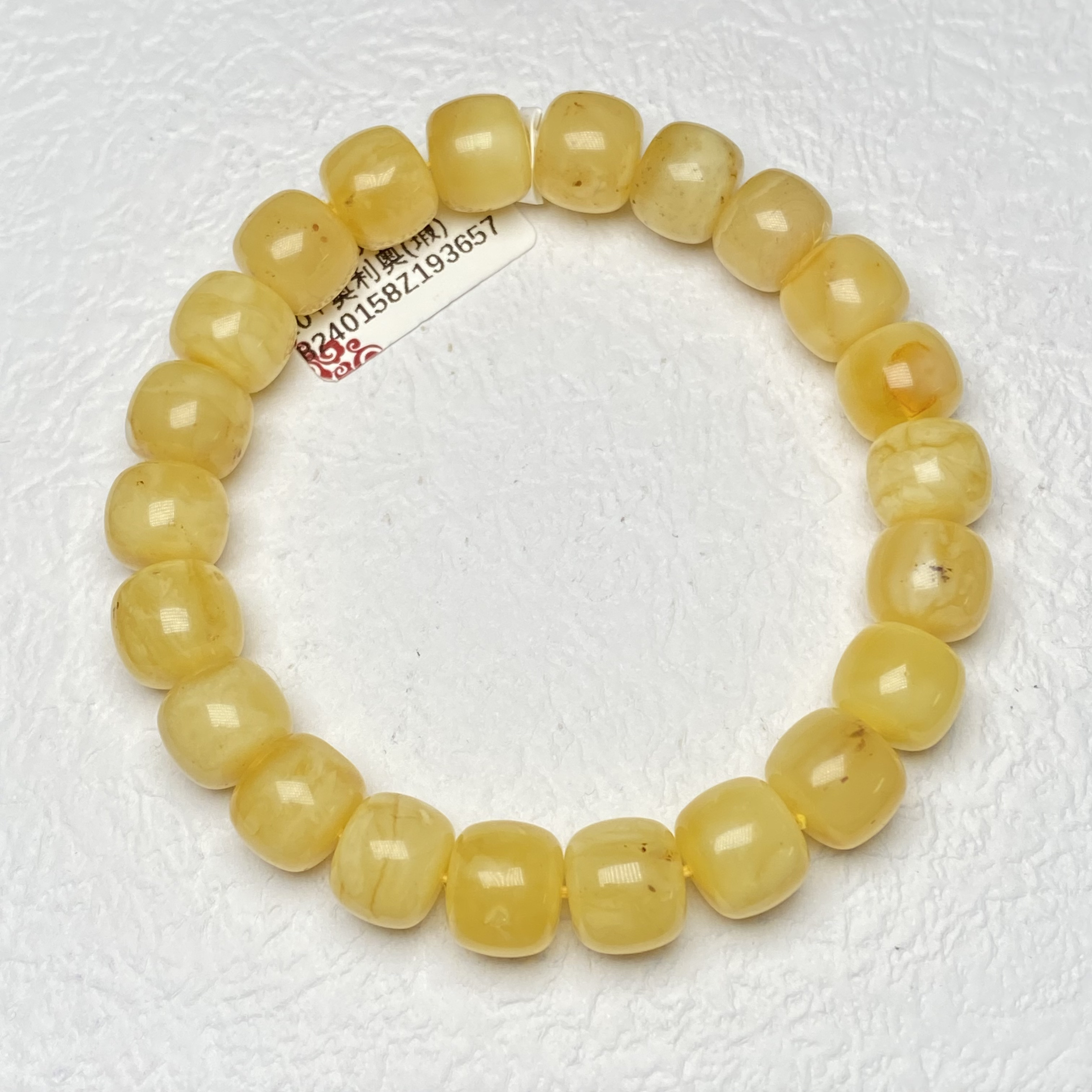 【瑕疵款】10mm俄料白花蜡老型手串，重15.5克