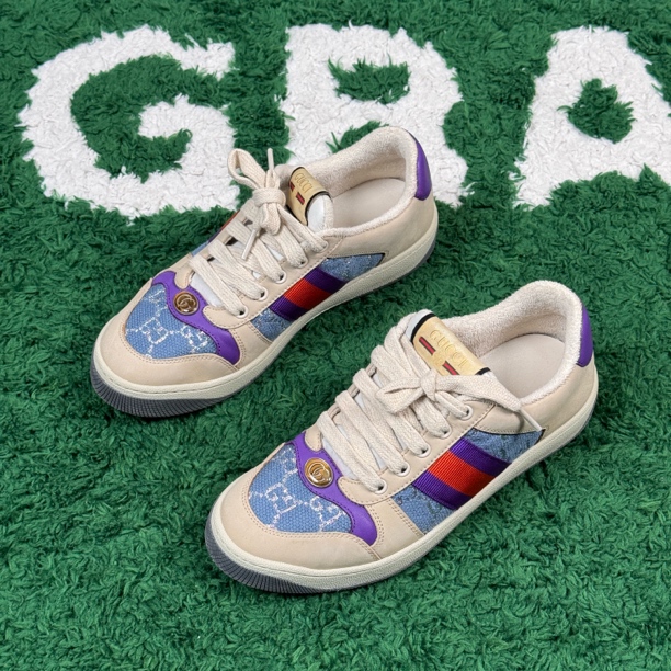 37.5码 98新 古驰 GUCCI脏脏鞋紫尾