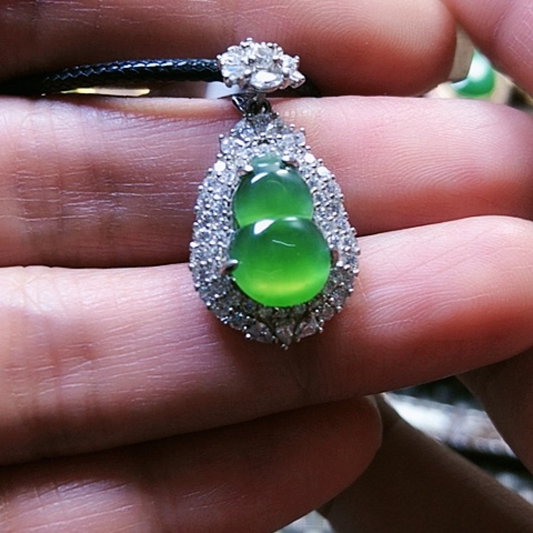 和田玉挂件银S925镶嵌