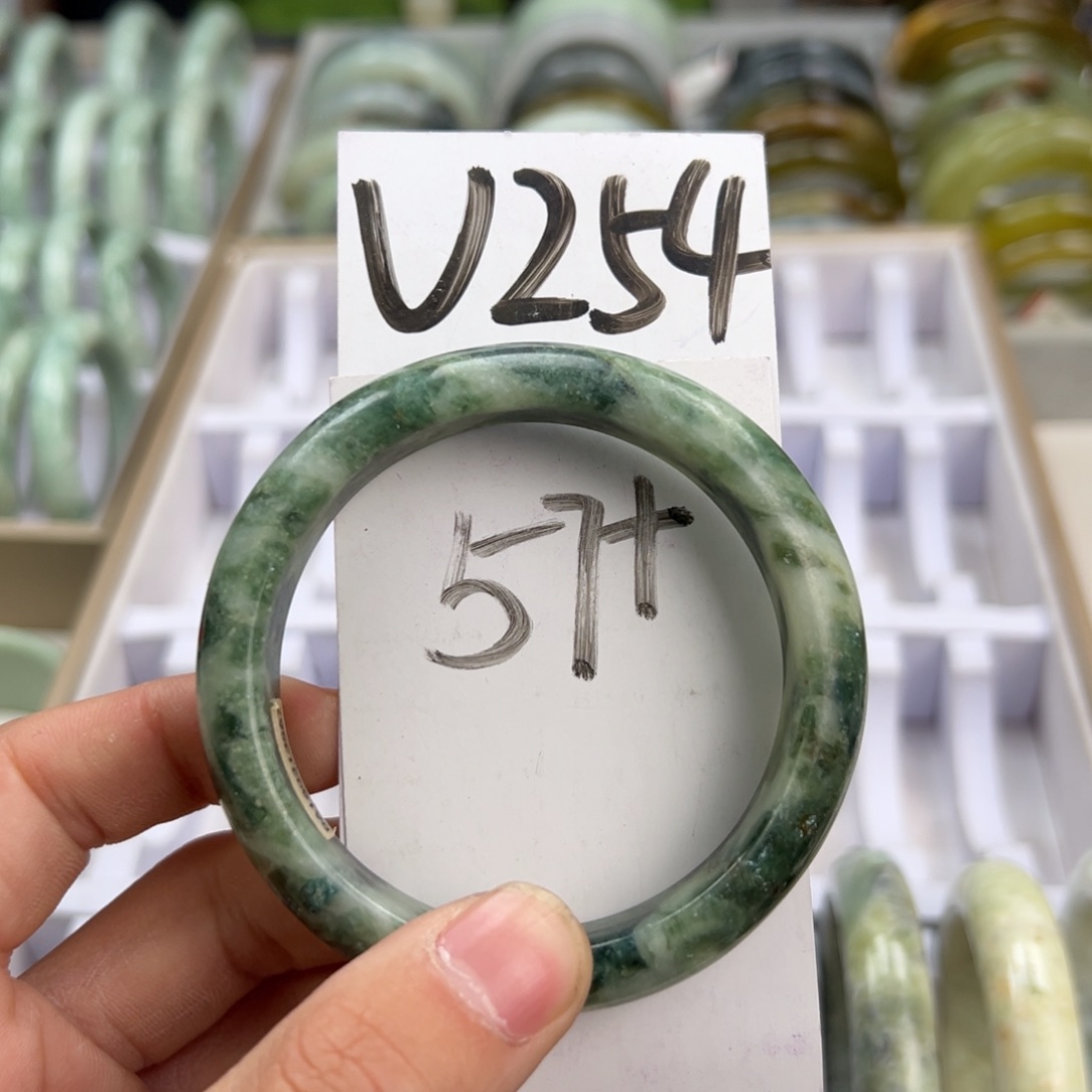 岫玉手镯未镶嵌天然岫玉微瑕