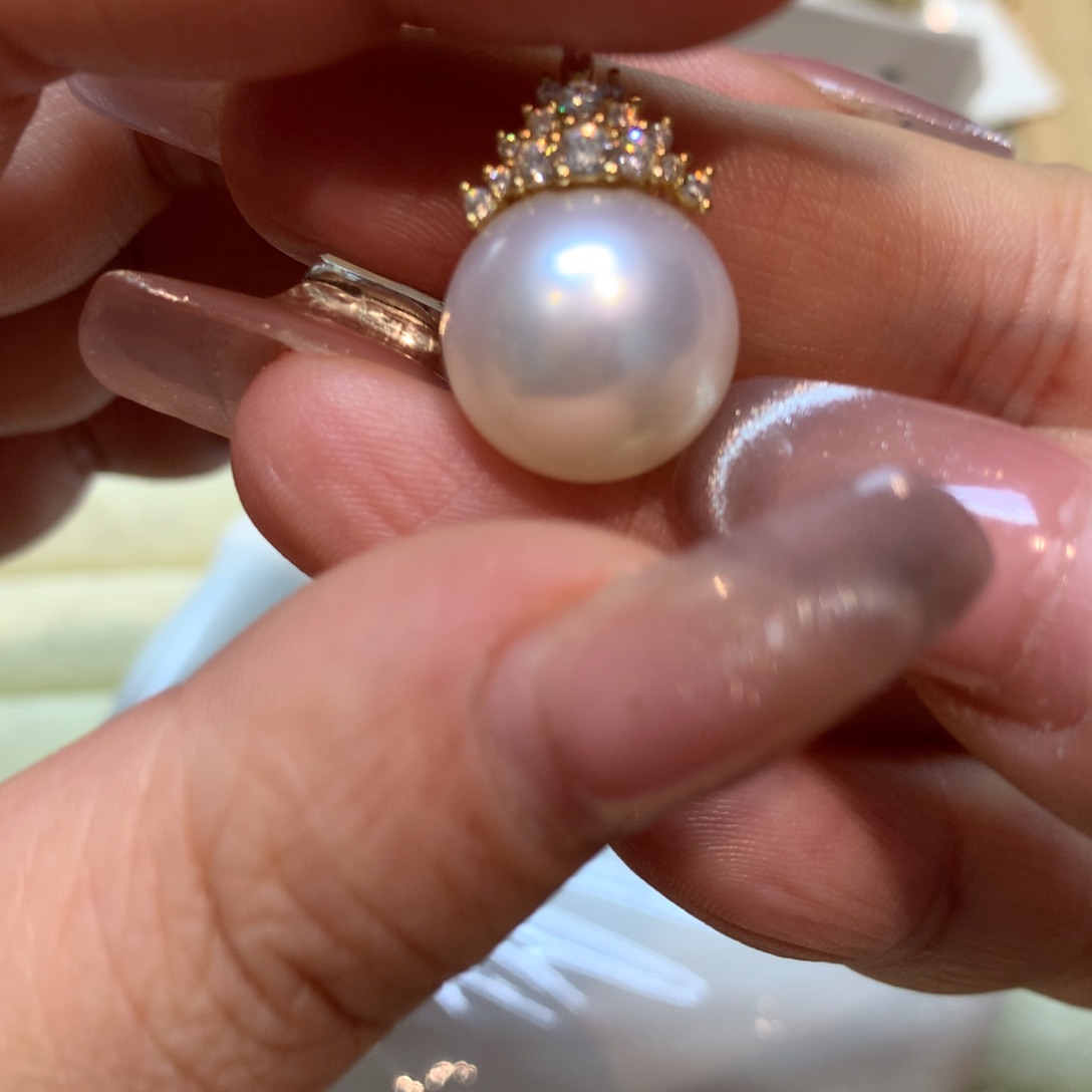 海水珍珠颈饰银S925镶嵌