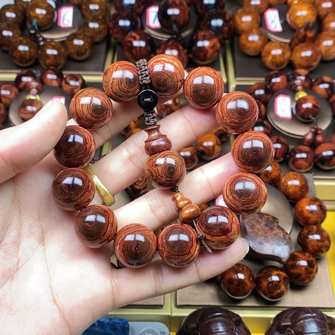 黄花梨/降香黄檀【**】黄花梨手串1.8