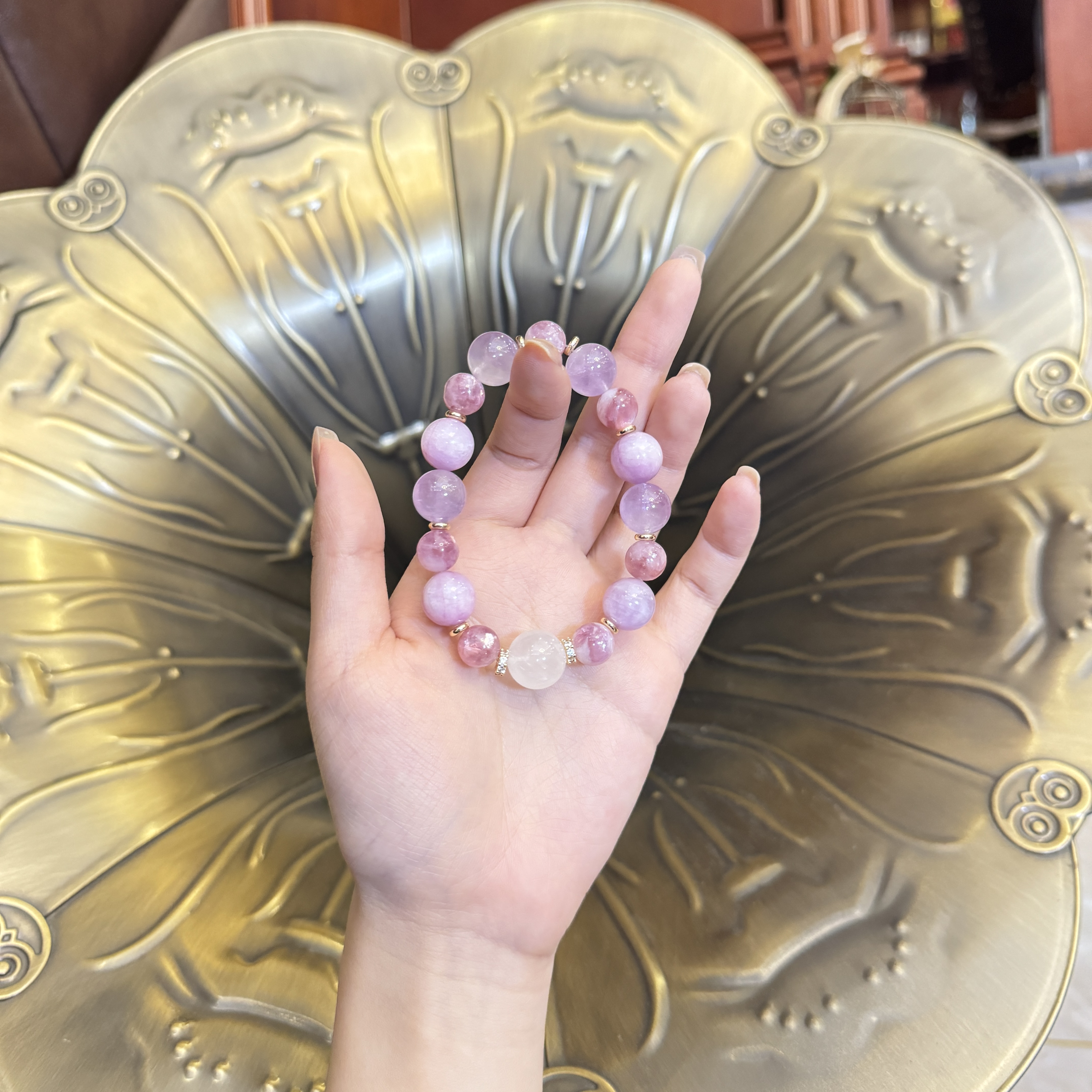 D 源源手作*幽紫灵韵手串 FL-15