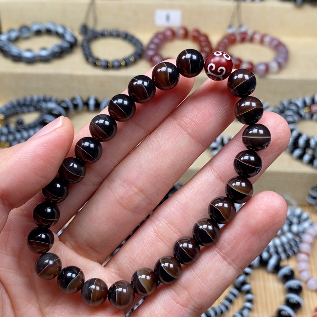 樱***子玛瑙/玉髓未镶嵌手串