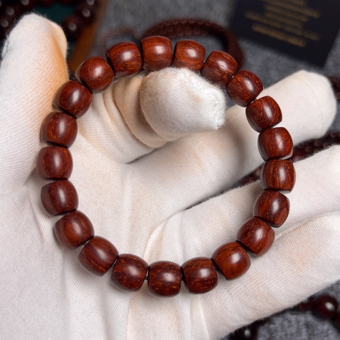 小叶紫檀手串/手链9*10直切高油高密s纹