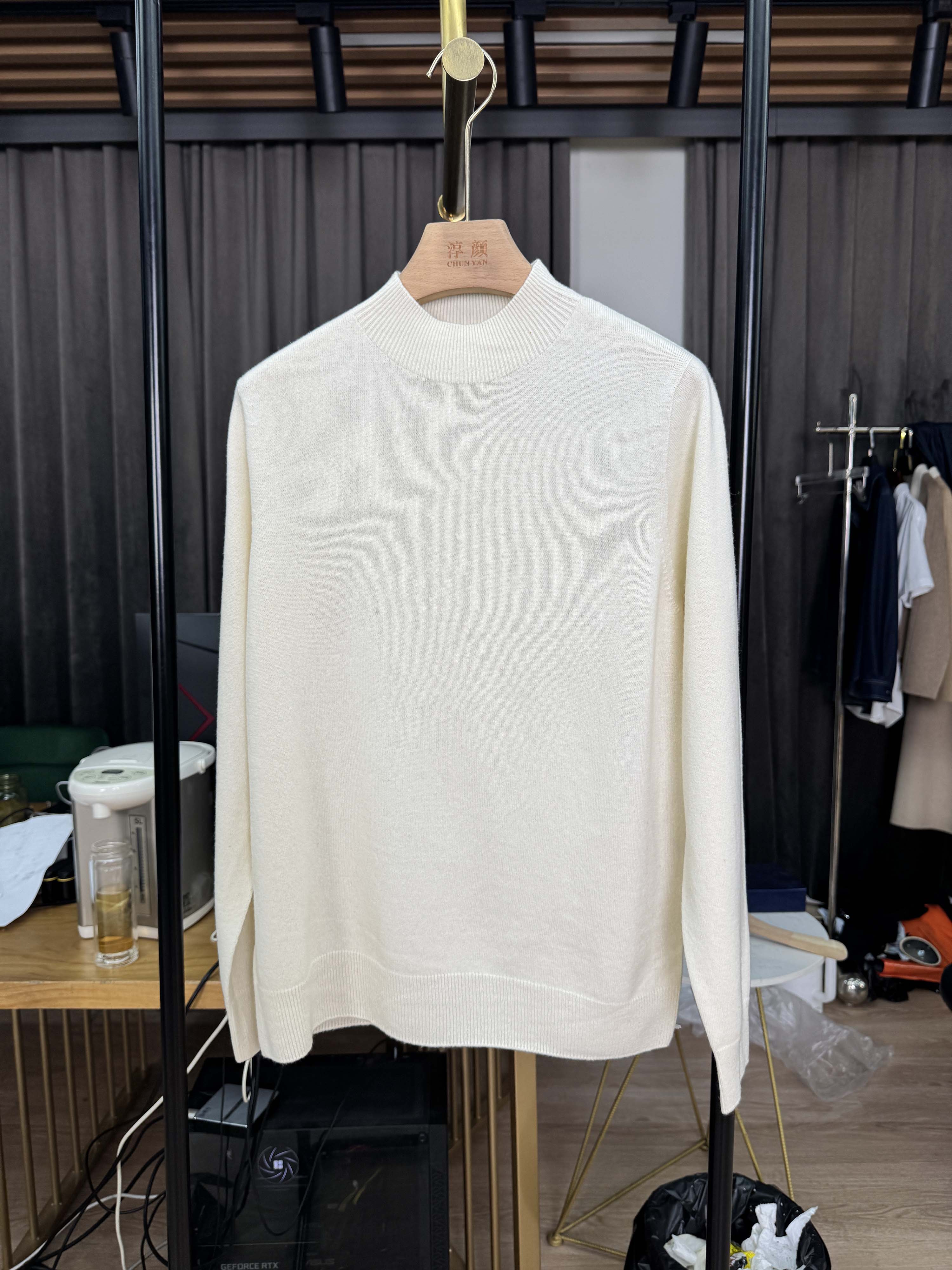 半高领基础款100绵羊毛一线成衣打底衫轻便柔软毛衣羊毛衫25222