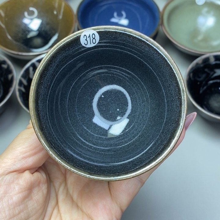 茶盏建窑建盏磨底柴烧主人杯微瑕