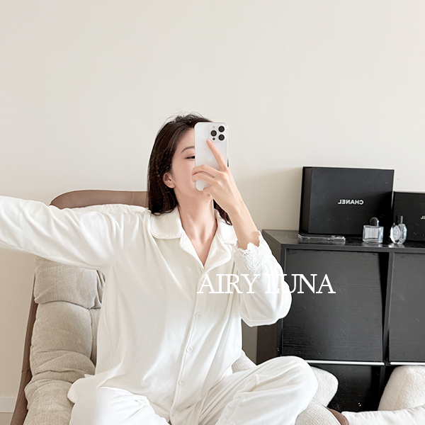 AIRY LUNA[冰山美人]秋冬新款居家海岛绒轻暖感睡衣家居服女套装