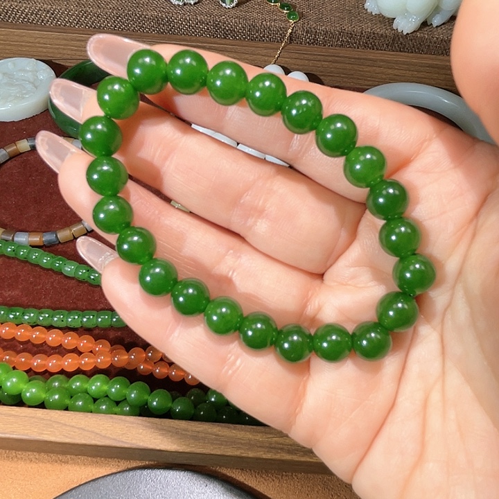 和田玉未镶嵌手链