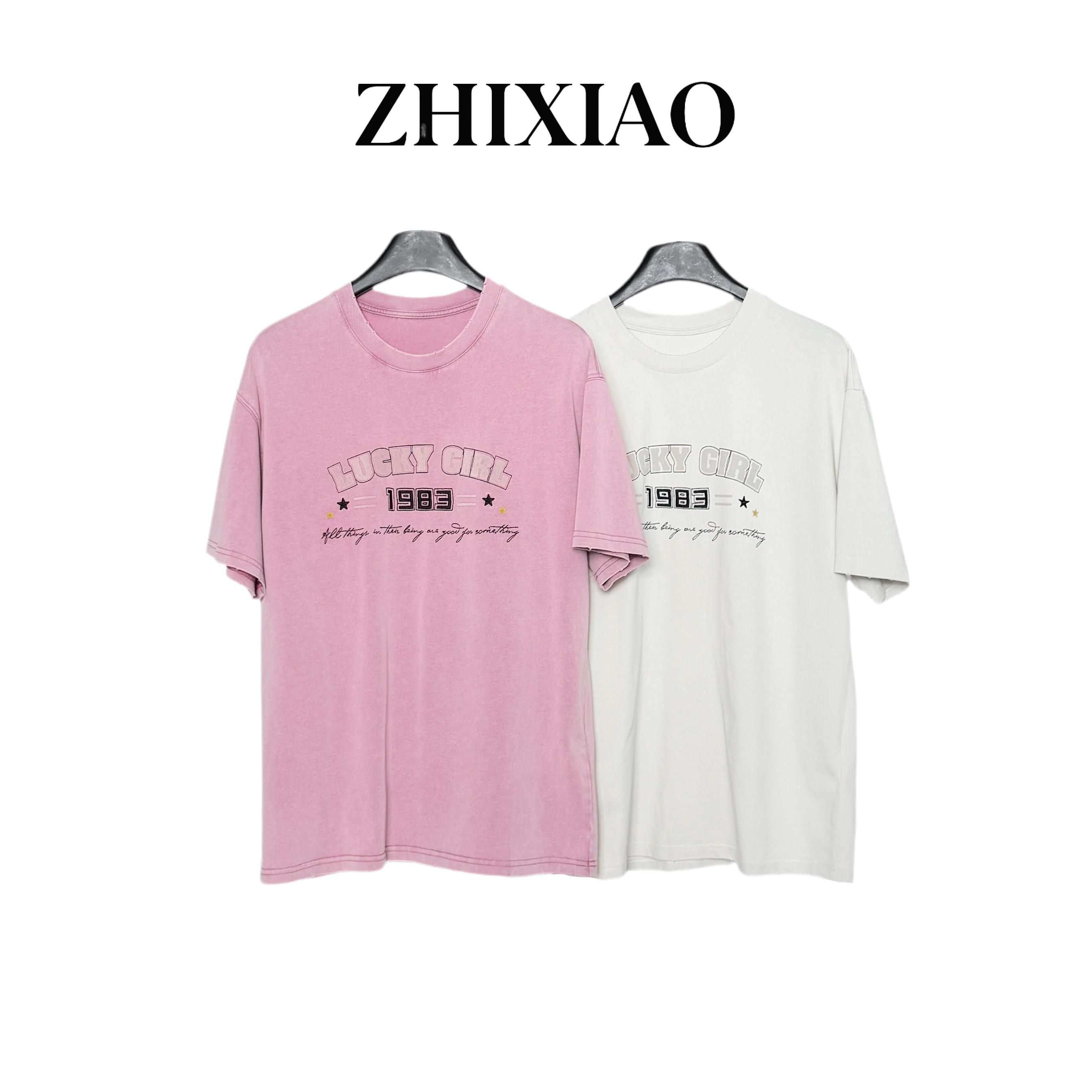 【ZHIXIAO】夏季新款：字母印花短袖81176