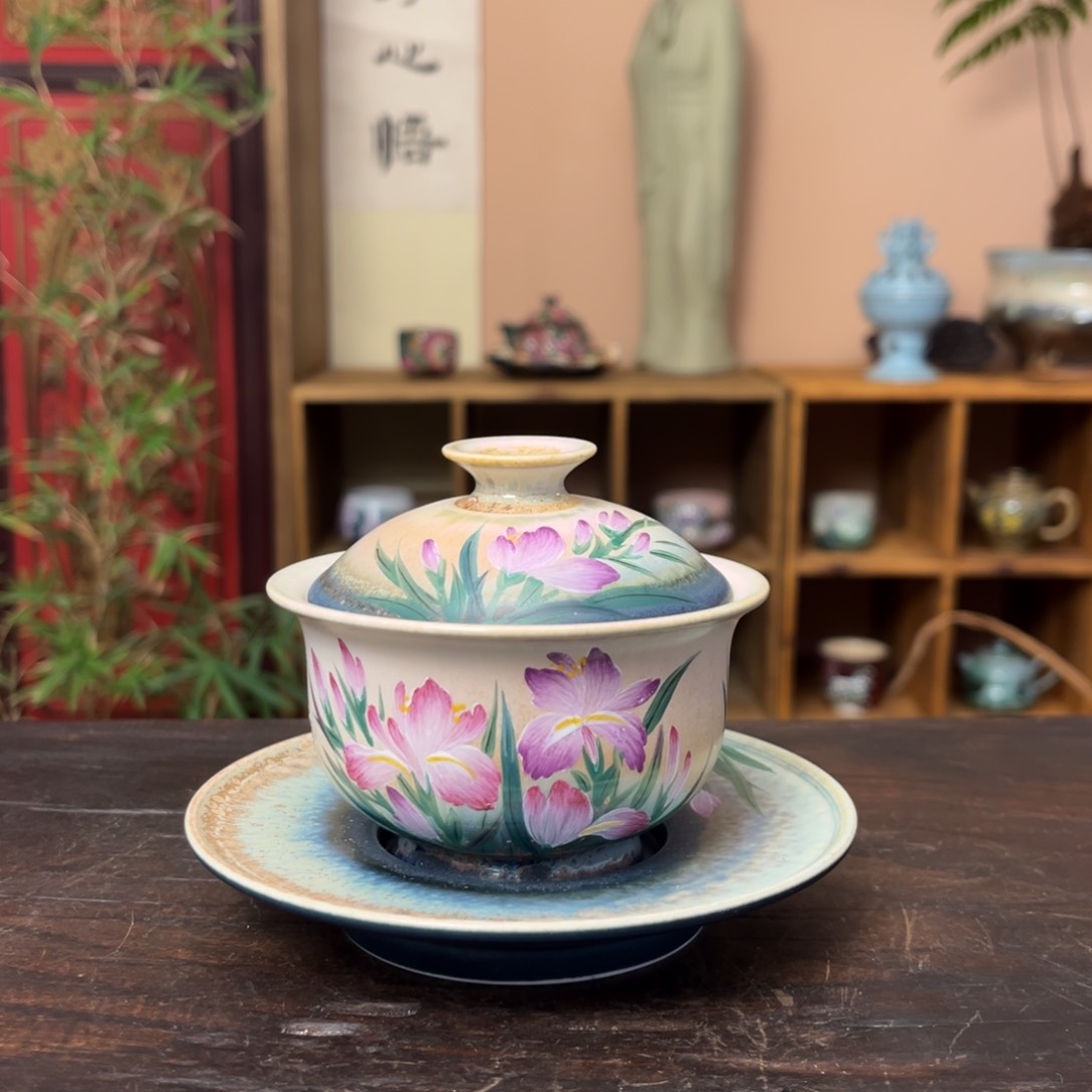 杯柴烧手工手绘陶瓷