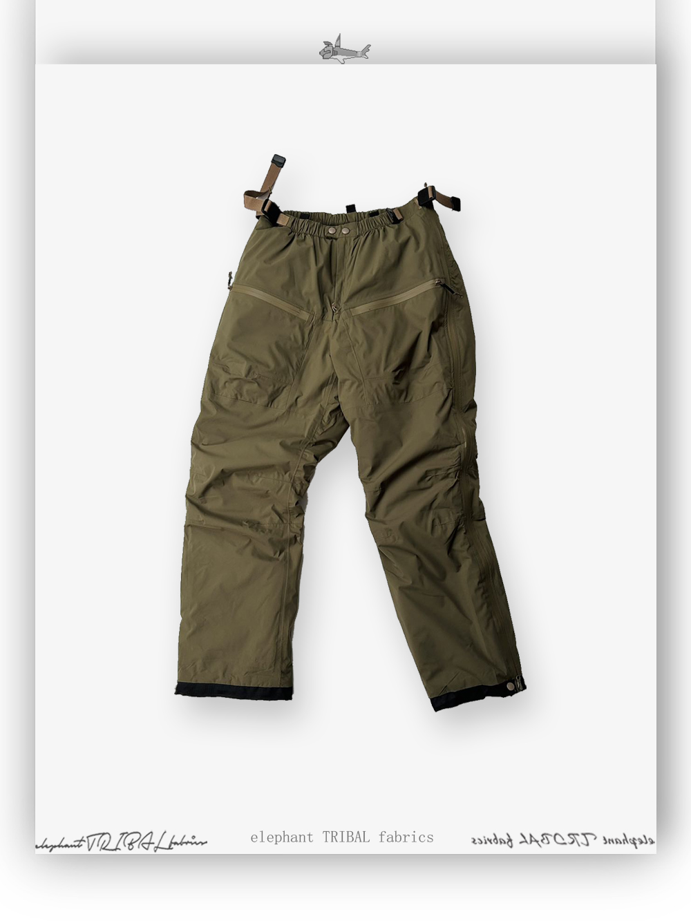 【象物】冬季户外运动全压胶防风保暖全拉链透气加棉款骑行滑雪棉裤