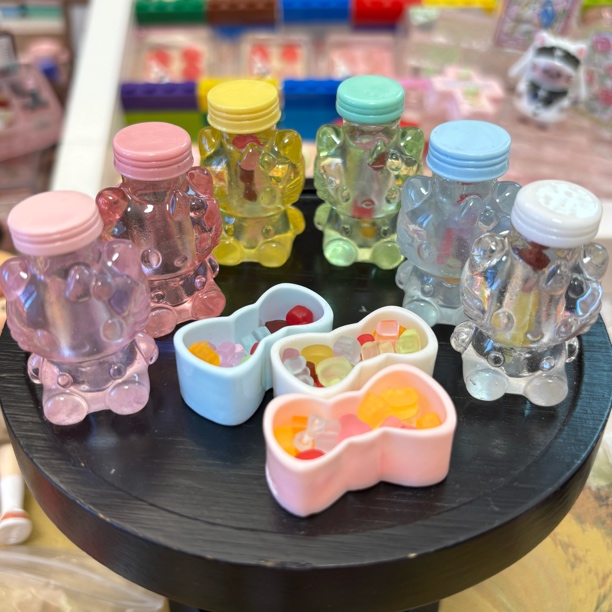 尼酱定制树脂食玩-糖果罐分体可打开～六色均装全亮～透明微瑕！配糖