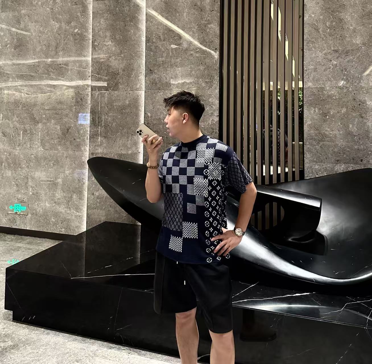 美丽奴羊毛混纺毛织提花圆领T恤男女同款秋冬款