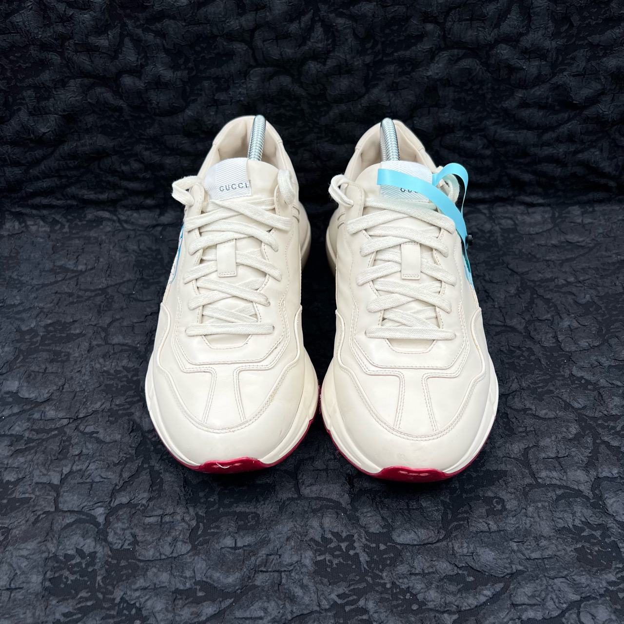 90新 GUCCI/古驰 米白色叮当猫老爹鞋 42.5码/9新/无配件