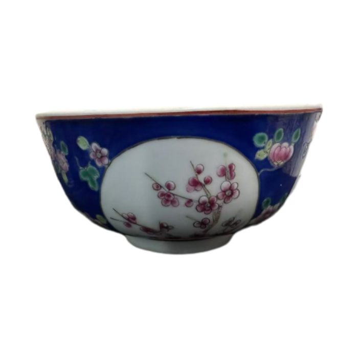 AS123清同治粉彩开窗内绘赏碗