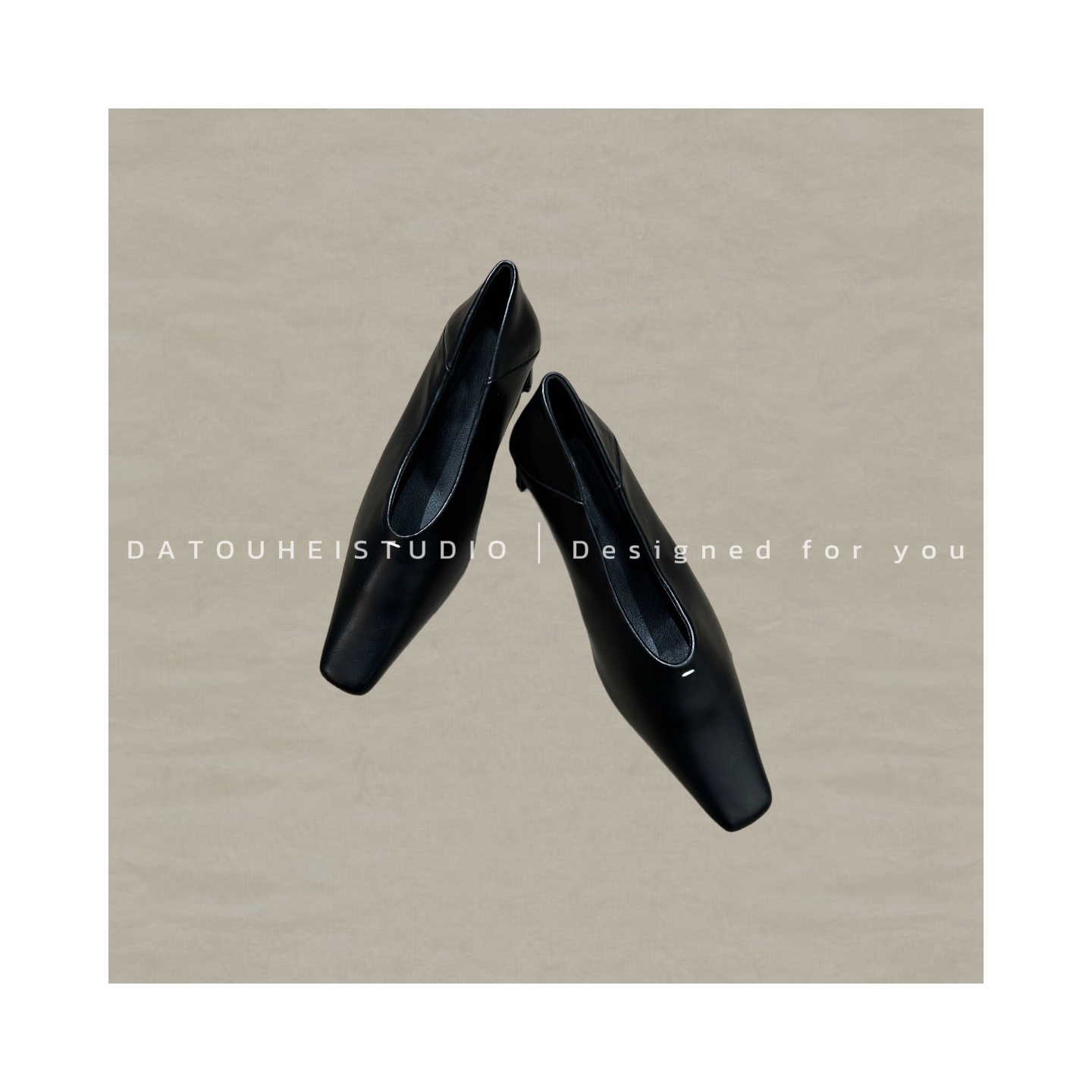 【DATOUHEI 秋季新品】2025秋冬黑色高跟单鞋D225P21431