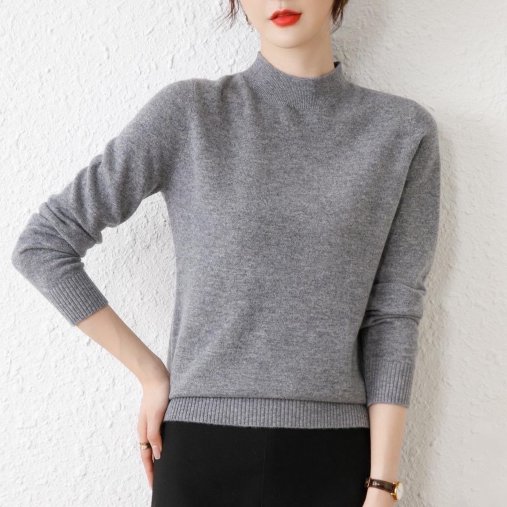 正肩加紧加密100%绵羊毛 特别怕冷的穿 打底衫女冬