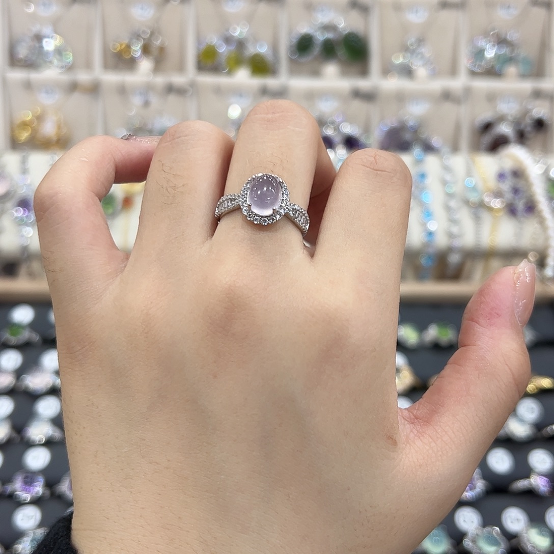 萤石银S925镶嵌戒指